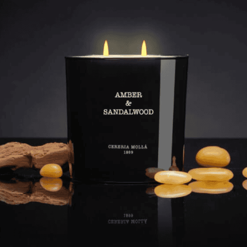 נר בינוני AMBER&SANDALWOOD - גר׳ 600